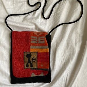 🖤red and black cat crossbody purse!🐱❤️